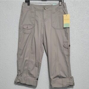 NWT Sonoma Womens Convertible Capri Pants Size 8P Utility Outdoors Summer Rugged